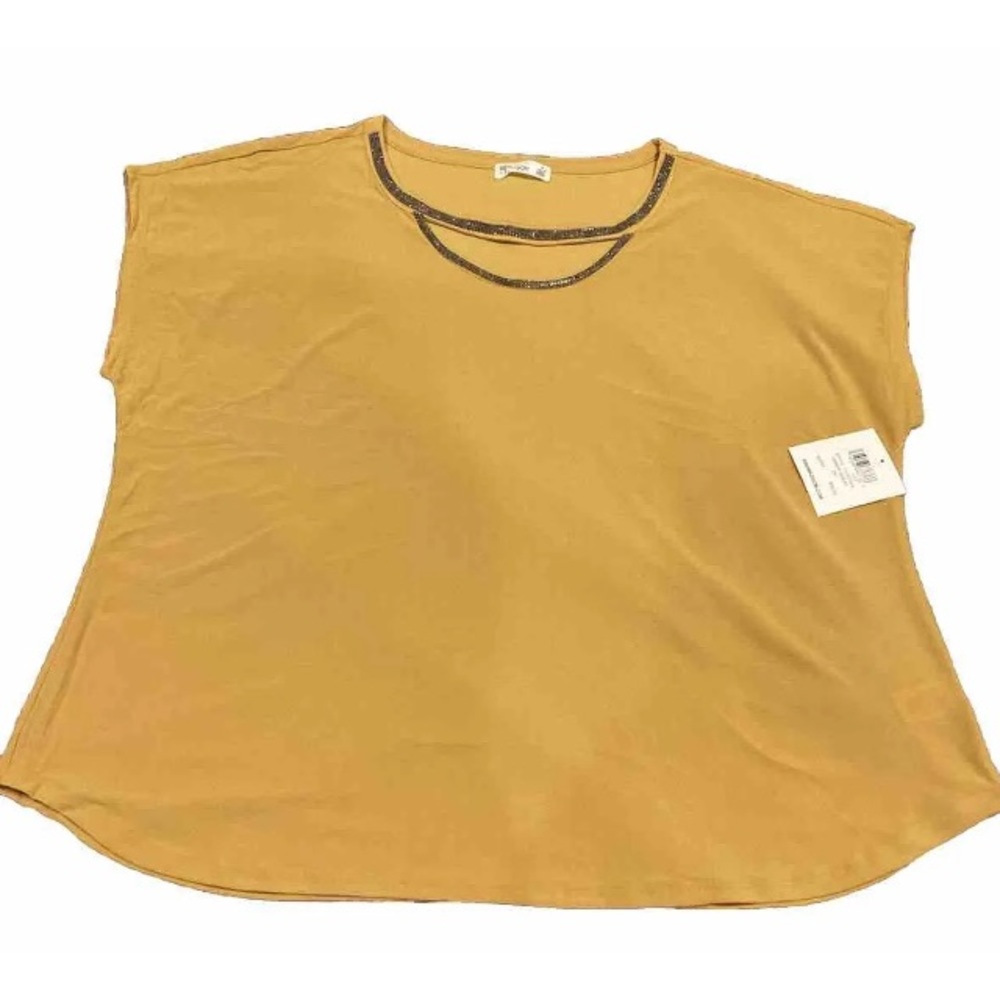 NWT 89th+Madison Amber Sleeveless Top Rhinestones Accent Holiday Blouse Size 2X